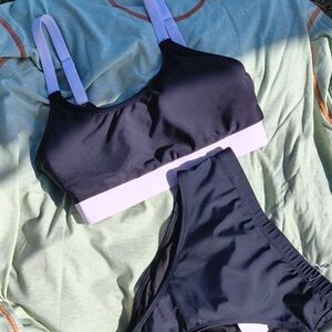 Black and White Bikini Set